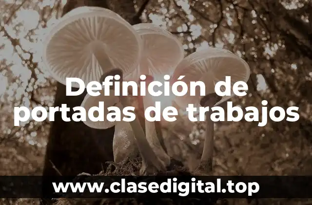 Ejemplos de portadas de trabajos