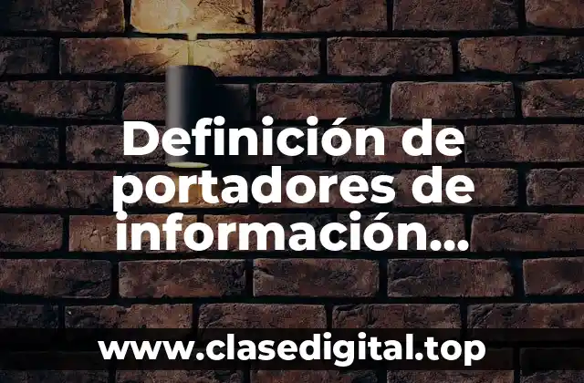 Definición de portadores de información matemática