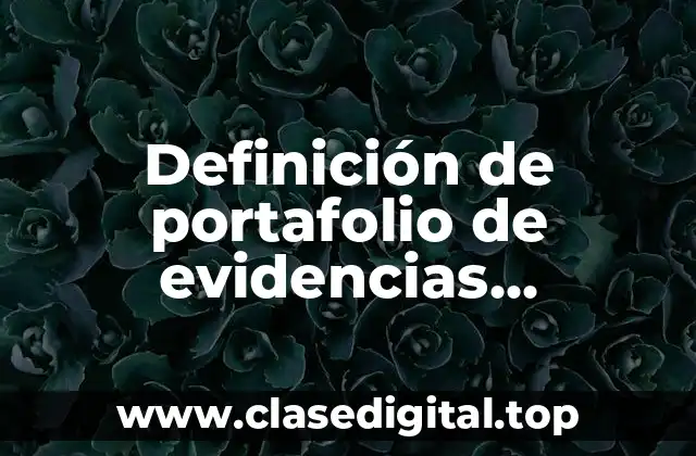 Ejemplos de portafolio de evidencias preescolar