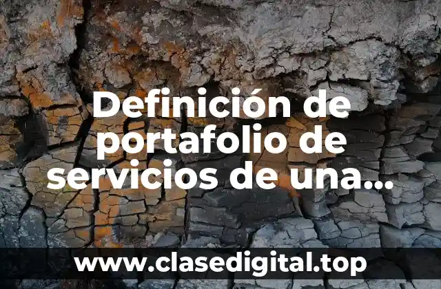 Definición de portafolio de servicios de una empresa