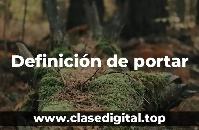 Definición de portar