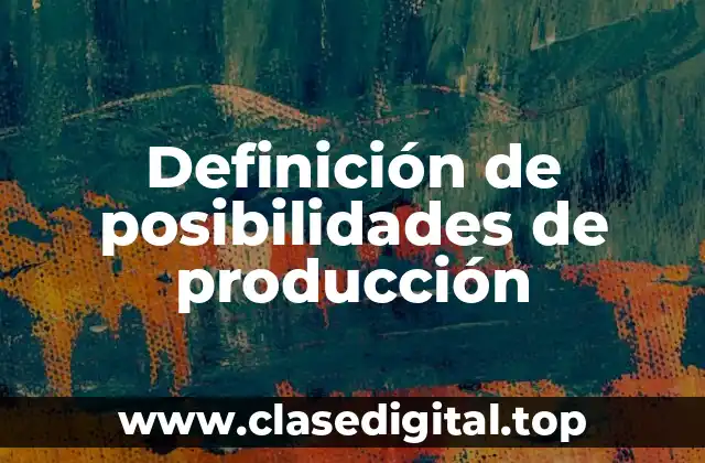 Definición de posibilidades de producción