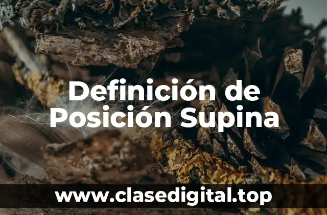 Definición de Posición Supina