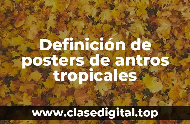 Ejemplos de posters de antros tropicales