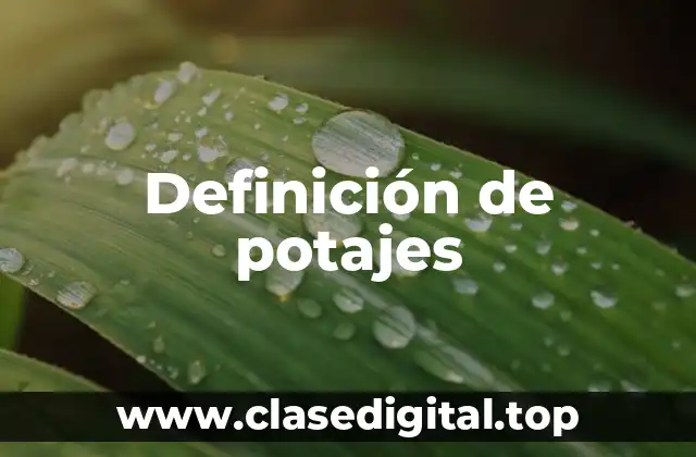 Definición de potajes