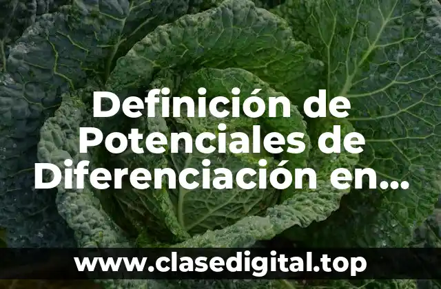 Definición técnica de Potenciales de Diferenciación