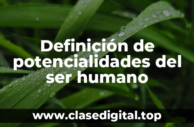 Definición de potencialidades del ser humano