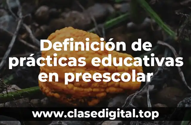 Definición de prácticas educativas en preescolar