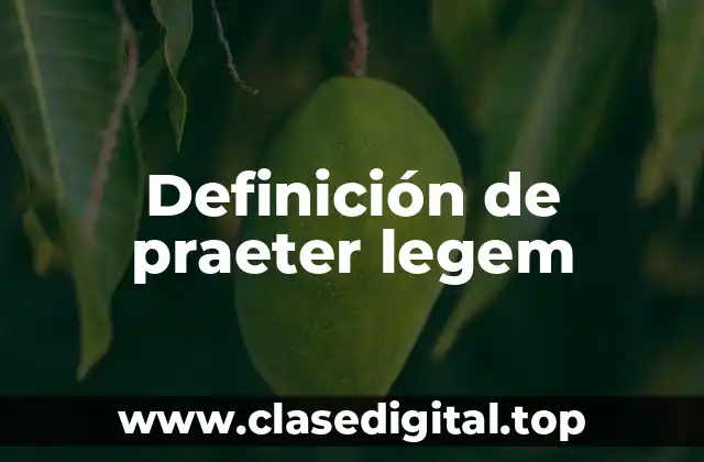 Definición de praeter legem
