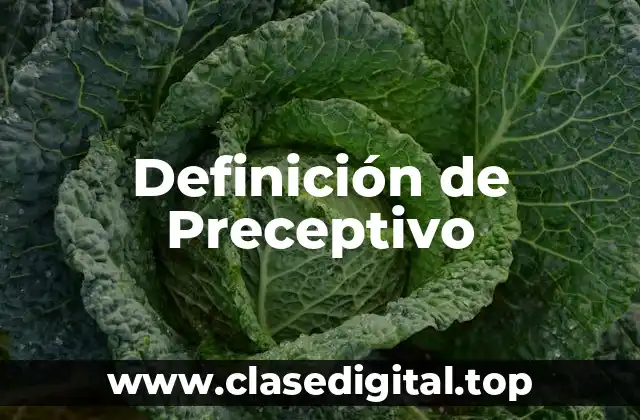 Definición de Preceptivo
