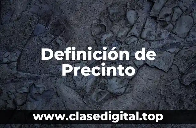 Definición de Precinto