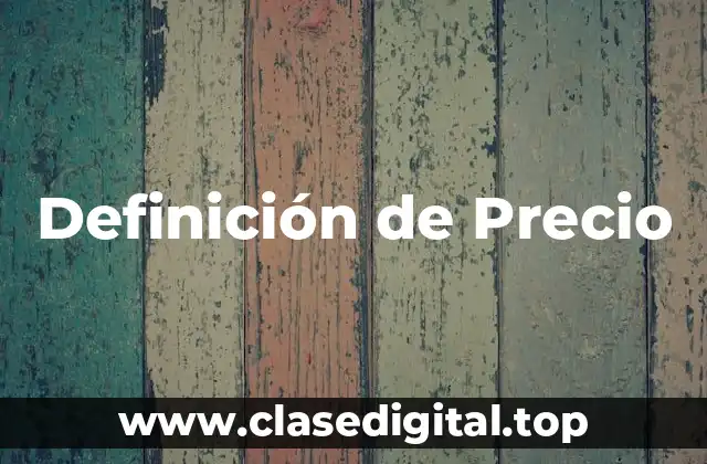 Definición de Precio
