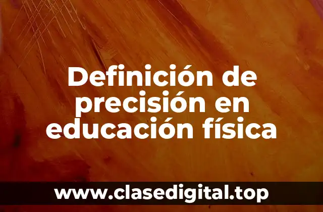 Definición técnica de precisión en educación física