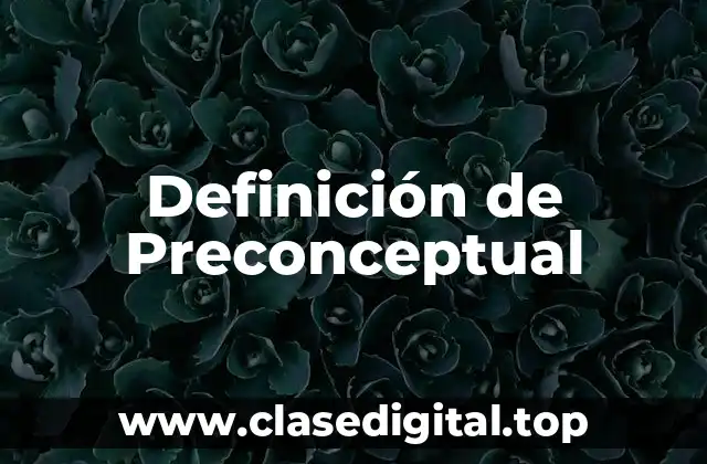 Definición de Preconceptual