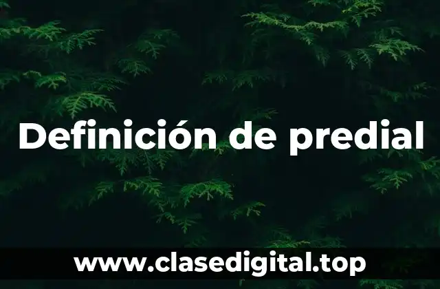 Definición de predial