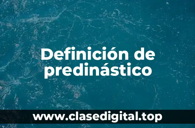 Definición de predinástico