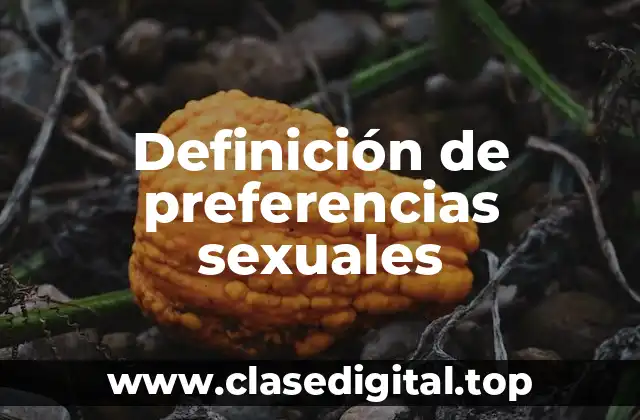 Definición de preferencias sexuales