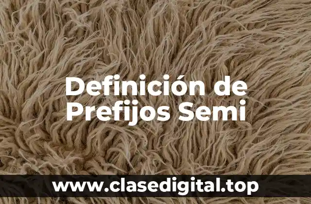 Definición de Prefijos Semi