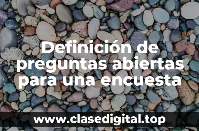 Definición de preguntas abiertas para una encuesta
