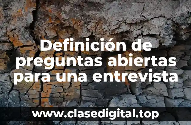 Definición de preguntas abiertas para una entrevista