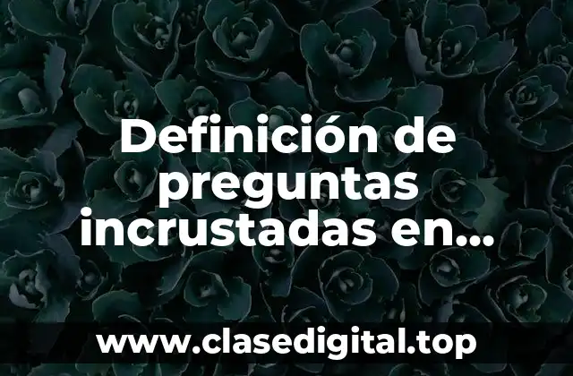 Definición de preguntas incrustadas en inglés