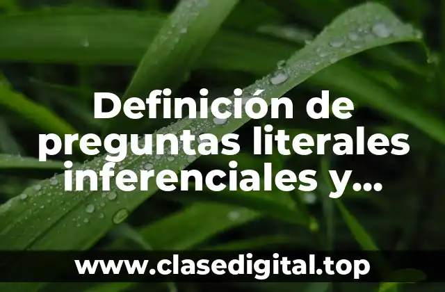 Ejemplos de preguntas literales