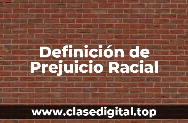 Definición de Prejuicio Racial
