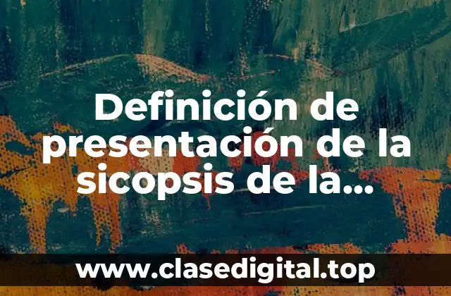 Definición de presentación de la sicopsis de la clonación