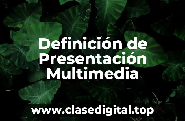 Definición de Presentación Multimedia