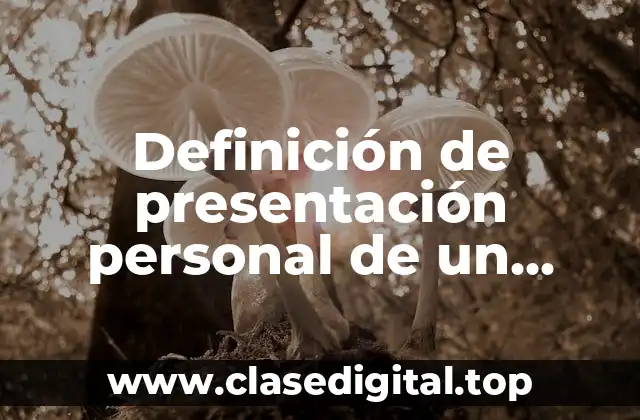Definición de presentación personal de un estudiante de primaria