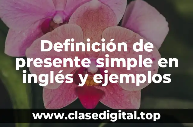 Definición de presente simple en inglés y ejemplos
