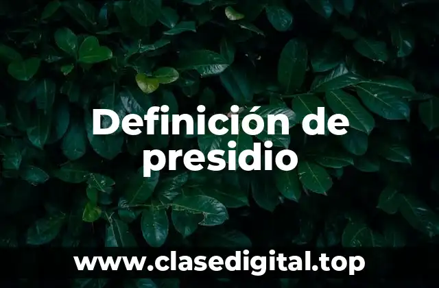 Definición técnica de presidio