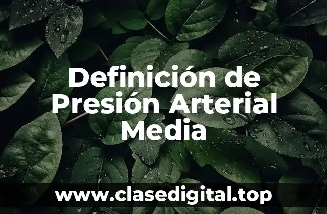 Definición de Presión Arterial Media