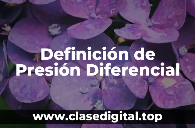 Definición de Presión Diferencial