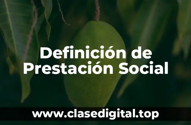 Definición de Prestación Social