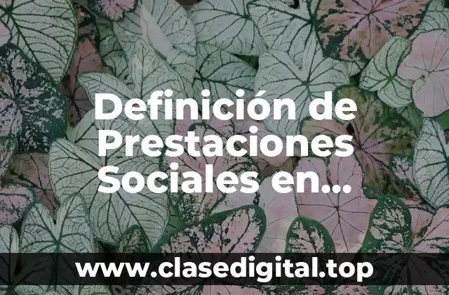 Definición de Prestaciones Sociales en Colombia