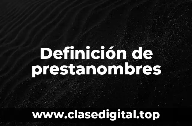 Definición de prestanombres