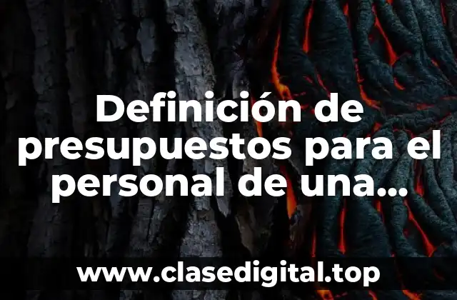 Ejemplos de presupuestos para el personal de una empresa