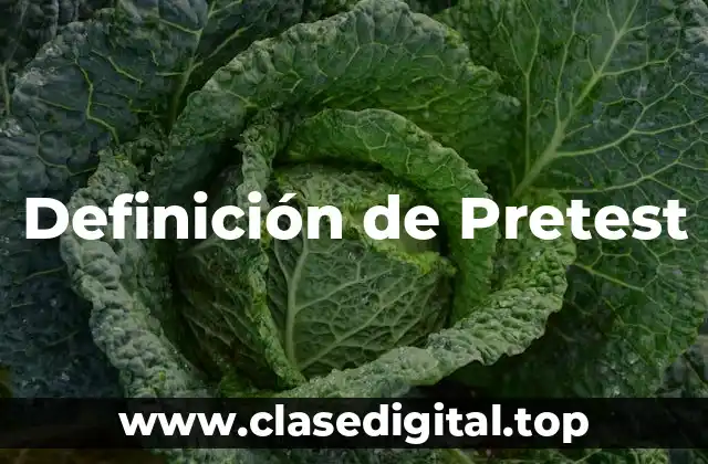 Definición técnica de pretest