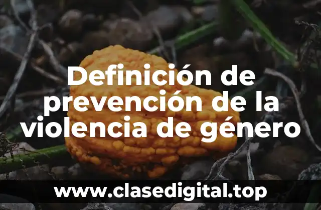 Definición de prevención de la violencia de género