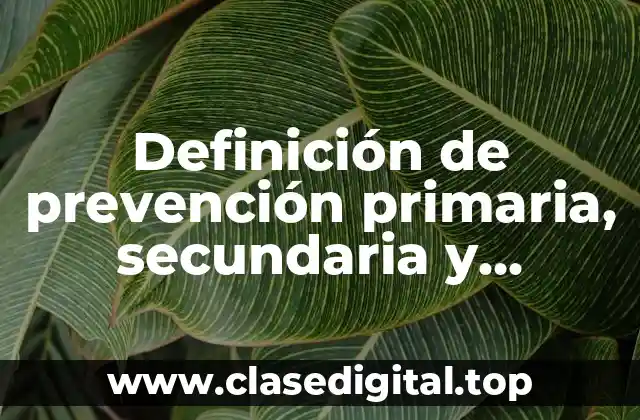 Definición técnica de prevención primaria en criminología
