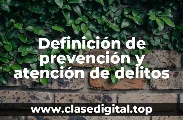 Definición de prevención y atención de delitos