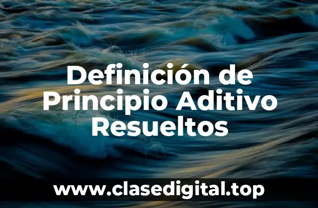 Ejemplos de Principio Aditivo Resueltos