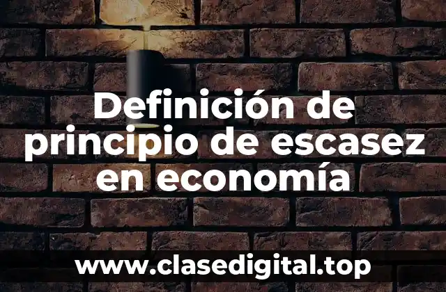 Definición de principio de escasez en economía