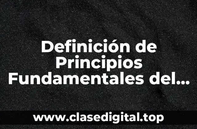 Definición de Principios Fundamentales del Conteo del Producto