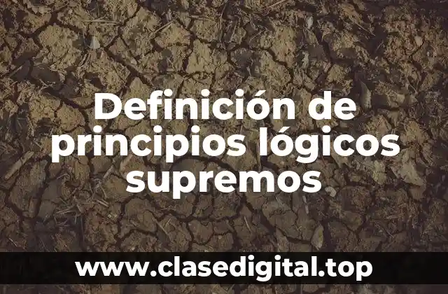 Definición de principios lógicos supremos