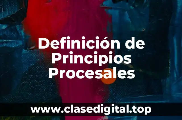 Definición de Principios Procesales