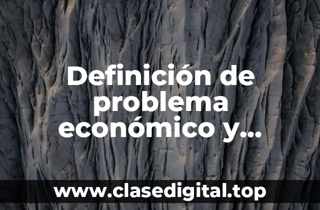 Definición de problema económico y problema técnico