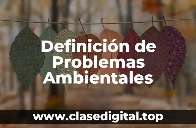 Definición de Problemas Ambientales