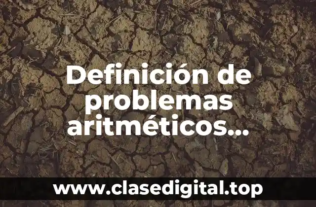 Definición de problemas aritméticos resueltos